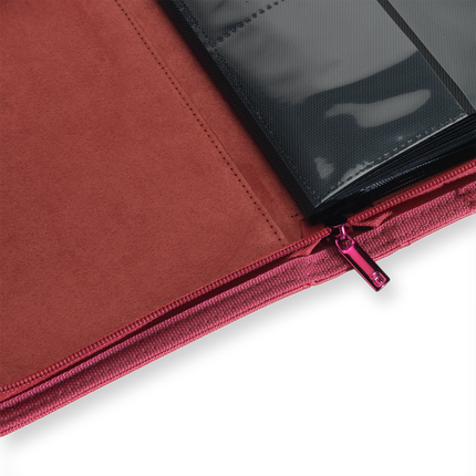 Vault X - 4-Pocket Exo-Tec® Zip Binder - Metallic Red