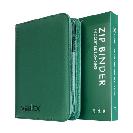 Vault X - 4-Pocket Exo-Tec® Zip Binder - Metallic Green