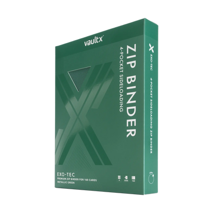 Vault X - 4-Pocket Exo-Tec® Zip Binder - Metallic Green