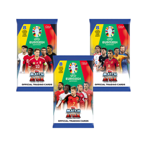 Topps - UEFA Euro 2024 Football (Soccer) Match Attax - Booster Pack (8 Cards)