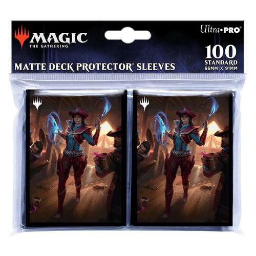 Outlaws of Thunder Junction Stella Lee, Wild Card Deck Protector Sleeves (100ct) for Magic: The Gathering