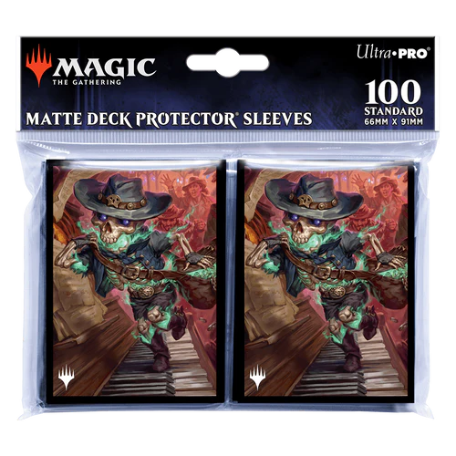 Outlaws of Thunder Junction Tinybones, the Pickpocket Key Art Deck Protector Sleeves (100ct) for Magic: The Gathering