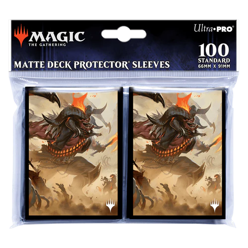 Outlaws of Thunder Junction Rakdos, the Muscle Key Art Deck Protector Sleeves (100ct) for Magic: The Gathering