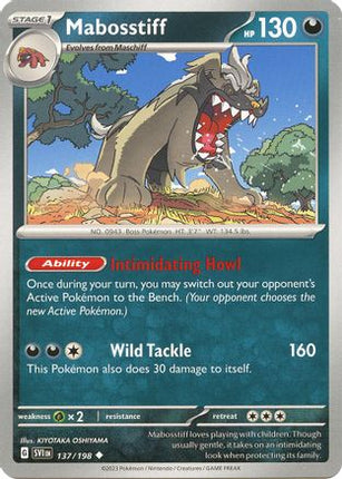 Pokemon TCG - Scarlet & Violet - Base Set - 137/198 - Mabosstiff - Uncommon
