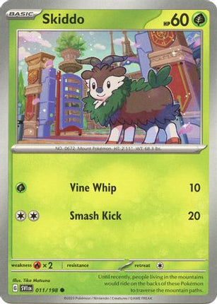 Pokemon TCG - Scarlet & Violet - Base Set - 11/198 - Skiddo - Common - Reverse Holofoil