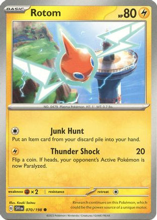 Pokemon TCG - Scarlet & Violet - Base Set - 70/198 - Rotom - Common - Reverse Holofoil