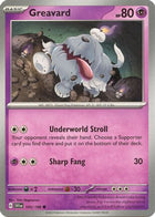 Pokemon TCG - Scarlet & Violet - Base Set - 105/198 - Greavard - Common