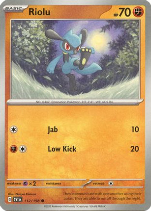 Pokemon TCG - Scarlet & Violet - Base Set - 112/198 - Riolu - Common - Reverse Holofoil
