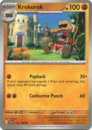 Pokemon TCG - Scarlet & Violet - Base Set - 116/198 - Krokorok - Common