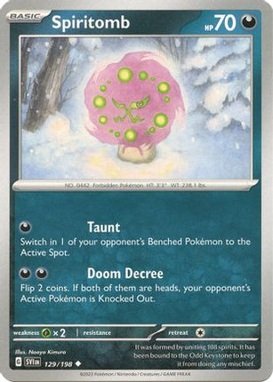 Pokemon TCG - Scarlet & Violet - Base Set - 129/198 - Spiritomb - Uncommon - Reverse Holofoil