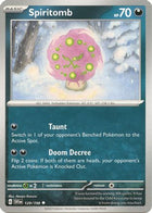 Pokemon TCG - Scarlet & Violet - Base Set - 129/198 - Spiritomb - Uncommon - Reverse Holofoil