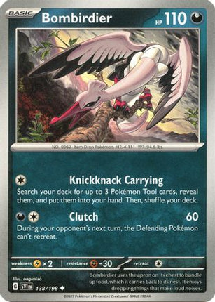 Pokemon TCG - Scarlet & Violet - Base Set - 138/198 - Bombirdier - Uncommon - Reverse Holofoil
