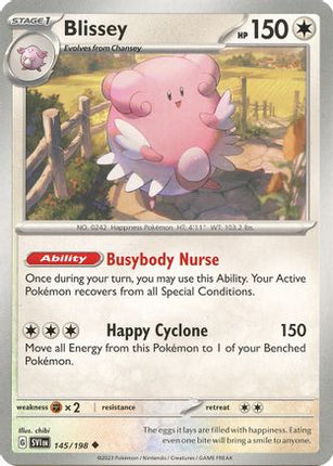 Pokemon TCG - Scarlet & Violet - Base Set - 145/198 - Blissey - Uncommon - Reverse Holofoil
