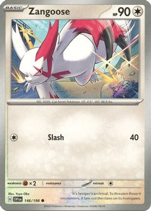 Pokemon TCG - Scarlet & Violet - Base Set - 146/198 - Zangoose - Common - Reverse Holofoil