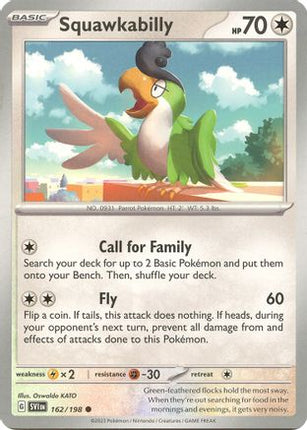 Pokemon TCG - Scarlet & Violet - Base Set - 162/198 - Squawkabilly - Common