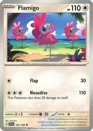 Pokemon TCG - Scarlet & Violet - Base Set - 165/198 - Flamigo - Uncommon - Reverse Holofoil