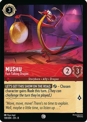 Lorcana TCG - Reign of Jafar - 130/204 - Mushu - Fast-Talking Dragon - Common - Non-Foil