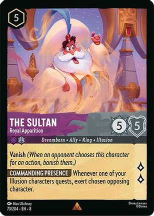 Lorcana TCG - Reign of Jafar - 73/204 - The Sultan - Royal Appaarition - Rare - Non-Foil