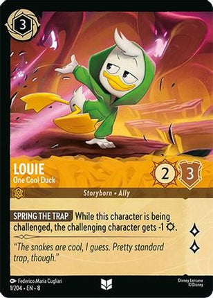 Lorcana TCG - Reign of Jafar - 1/204 - Louie - One Cool Duck - Uncommon - Foil