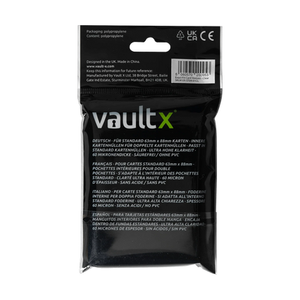 Vault X - Exact Fit Card Sleeves (100 Pack)