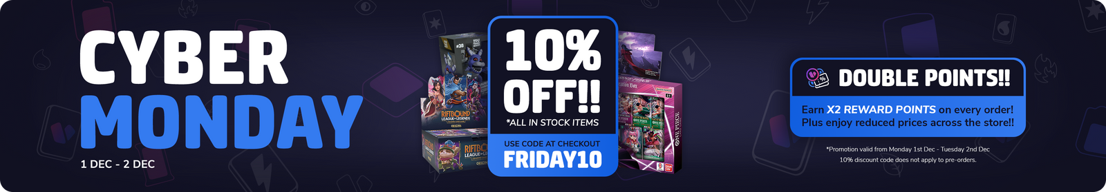 CYBER MONDAY Sale 2025 Sub-Banner