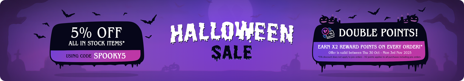 Halloween Sale 2025 Sub-Banner