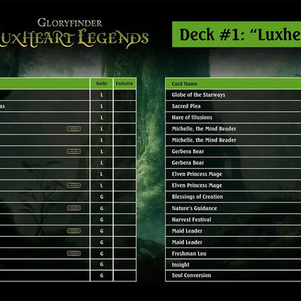 Shadowverse: Evolve - Gloryfinder - Luxheart Legends Starter Deck
