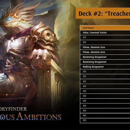 Shadowverse: Evolve - Gloryfinder - Treacherous Ambitions Starter Deck