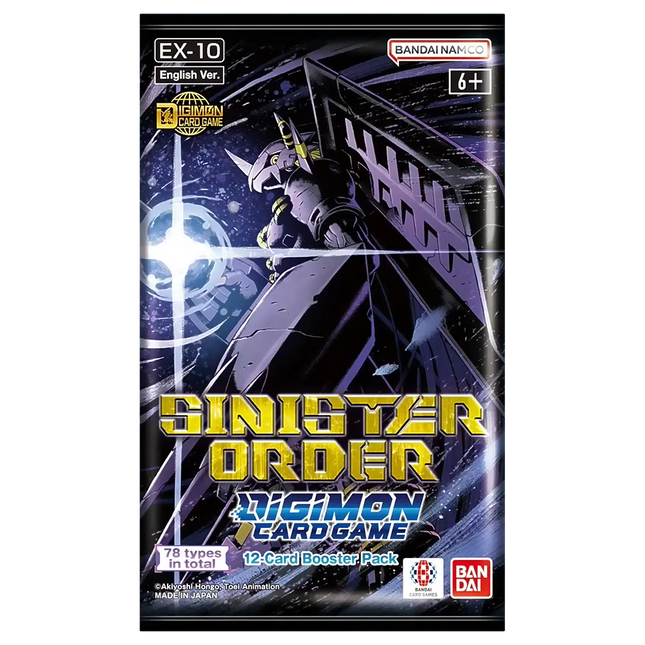 digimon ex10 booster box TCG: Sinister Order Booster Display Containing 24x Booster Packs Sinister Order - Booster Box