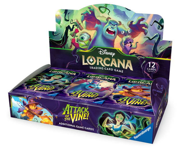 how many cards are in a lorcana booster pack Disney TCG: Into The Inklands (12 Cards) or unleash strategic actions Disney Lorcana: Ursula's Return Booster