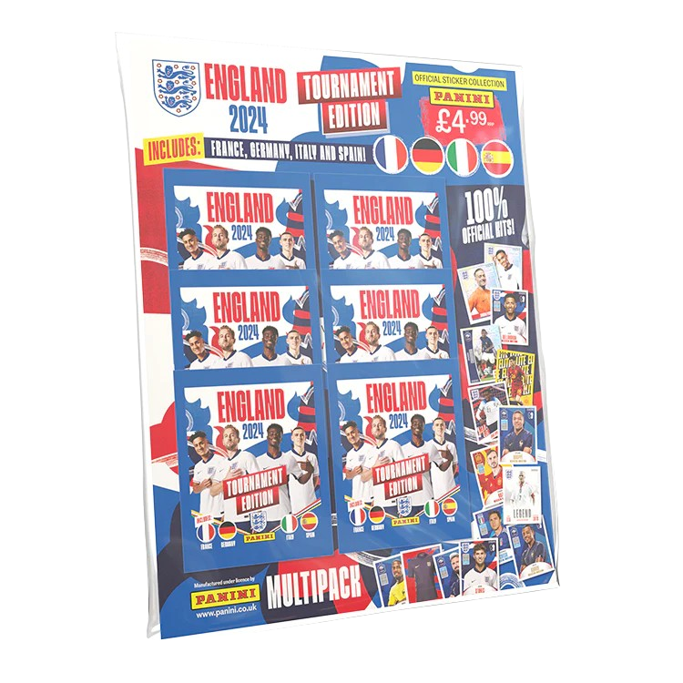 Panini - England 2024 Tournament Edition Football (Soccer) Sticker Collection - Multipack