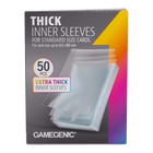 Gamegenic - Thick Inner Sleeves 64 x 89 mm - Clear (50 Sleeves)