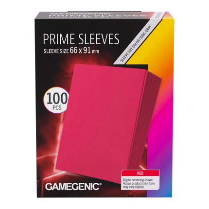 Gamegenic - Prime Sleeves Red 66x91 (100 ct.)