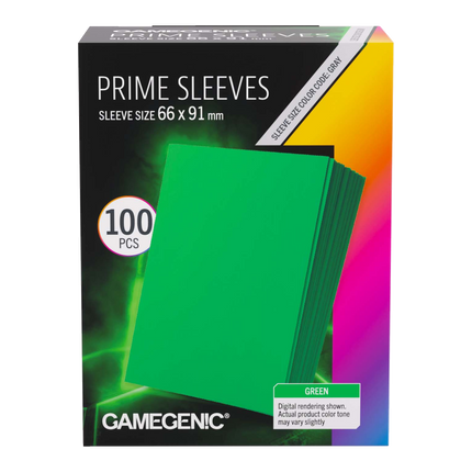 Gamegenic - Prime Sleeves Green 66x91 (100 ct.)