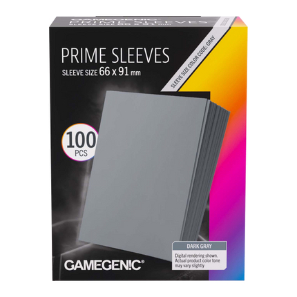 Gamegenic - Prime Sleeves Dark Gray 66x91 (100 ct.)
