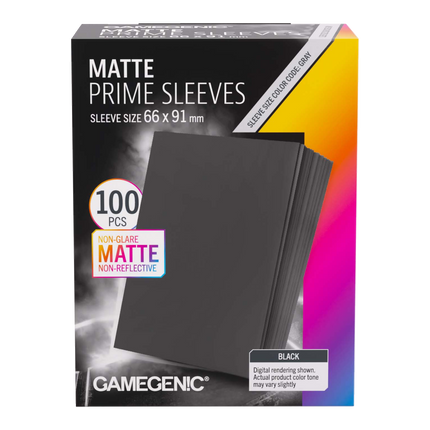Gamegenic - Matte Prime Sleeves Black 66x91 (100 ct.)