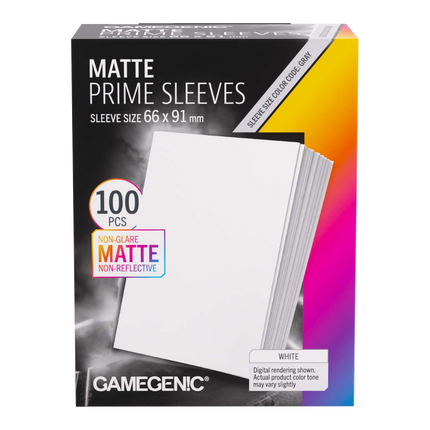 Gamegenic - Matte Prime Sleeves White 66x91 (100 ct.)