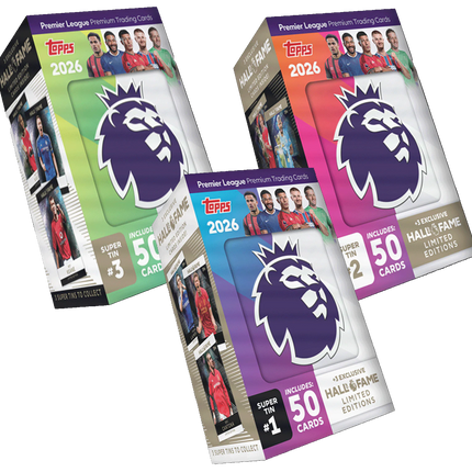Topps - 2026 Premier League Debut Edition Football (Soccer) - Hall of Fame Super Tin (Assorted)