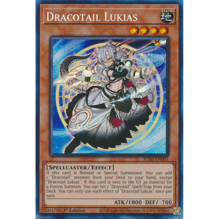 Yu-Gi-Oh! TCG - Justice Hunters - JUSH-EN001 - Dracotail Lukias - Collector's Rare (1st Edition)