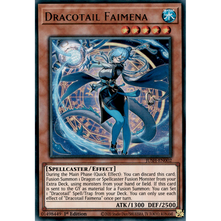 Yu-Gi-Oh! TCG - Justice Hunters - JUSH-EN002 - Dracotail Faimena - Ultra Rare (1st Edition)