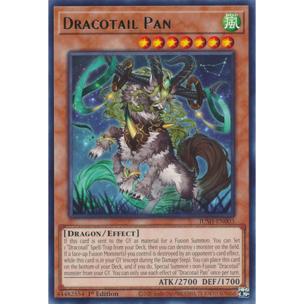 Yu-Gi-Oh! TCG - Justice Hunters - JUSH-EN003 - Dracotail Pan - Rare (1st Edition)