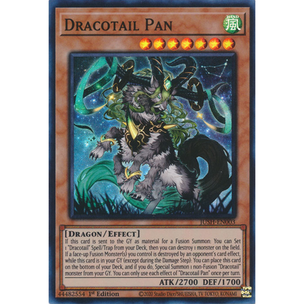 Yu-Gi-Oh! TCG - Justice Hunters - JUSH-EN003 - Dracotail Pan - Super Rare (1st Edition)
