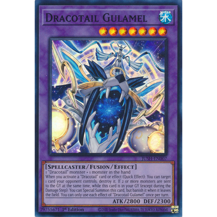 Yu-Gi-Oh! TCG - Justice Hunters - JUSH-EN007 - Dracotail Gulamel - Super Rare (1st Edition)