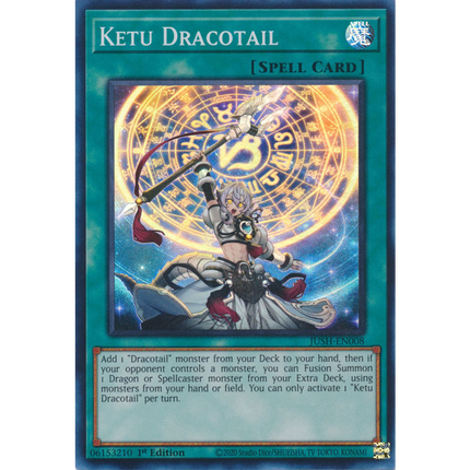 Yu-Gi-Oh! TCG - Justice Hunters - JUSH-EN008 - Ketu Dracotail - Super Rare (1st Edition)