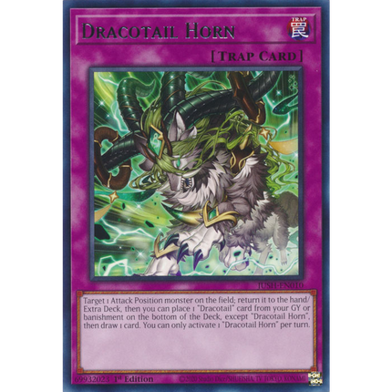 Yu-Gi-Oh! TCG - Justice Hunters - JUSH-EN010 - Dracotail Horn - Rare (1st Edition)