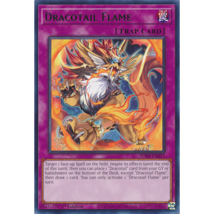 Yu-Gi-Oh! TCG - Justice Hunters - JUSH-EN011 - Dracotail Flame - Rare (1st Edition)