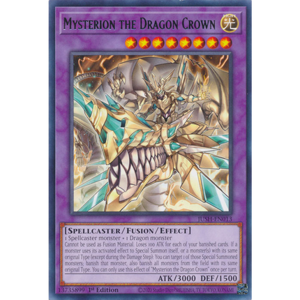 Yu-Gi-Oh! TCG - Justice Hunters - JUSH-EN013 - Mysterion the Dragon Crown - Rare (1st Edition)