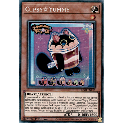 Yu-Gi-Oh! TCG - Justice Hunters - JUSH-EN016 - CupsyYummy - Collector's Rare (1st Edition)