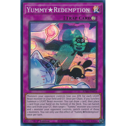 Yu-Gi-Oh! TCG - Justice Hunters - JUSH-EN026 - YummyRedemption - Super Rare (1st Edition)
