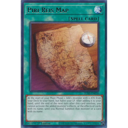 Yu-Gi-Oh! TCG - Justice Hunters - JUSH-EN030 - Piri Reis Map - Rare (1st Edition)